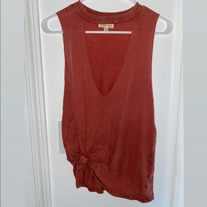 Urban Outfitter’s Rust Cut-out Muscle Tank w/ Knot